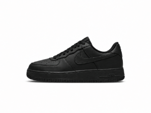 All-Black Air Sneaker on White thriftedloop
